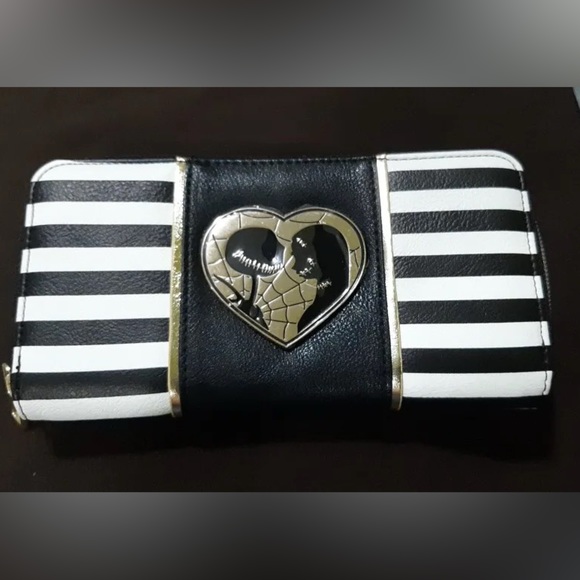 New Nightmare Before Christmas Jack & Sally Metal 💜 Wallet - Picture 2 of 7